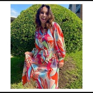 6 Pack-Alexis Multi Colored Long Sleeve Maxi Dresses